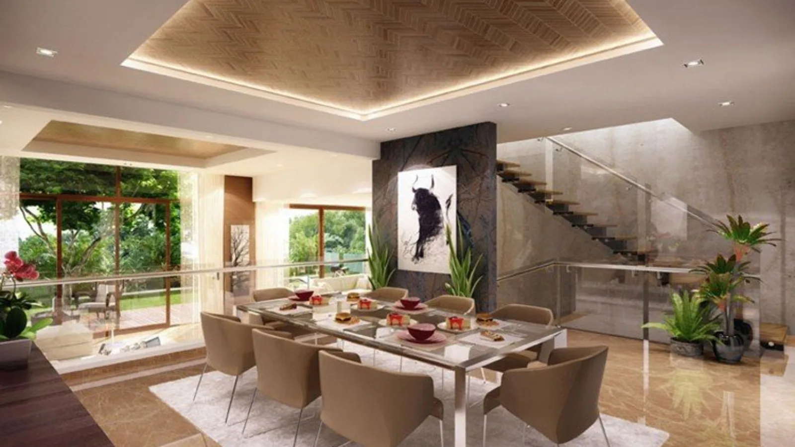 Embassy Grove Apartments in Kodihalli Bangalore dining hall